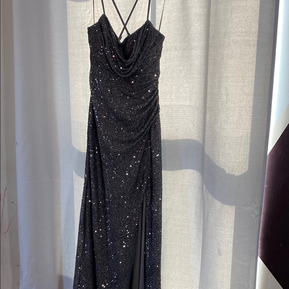 Elegant Black Sequin Dress